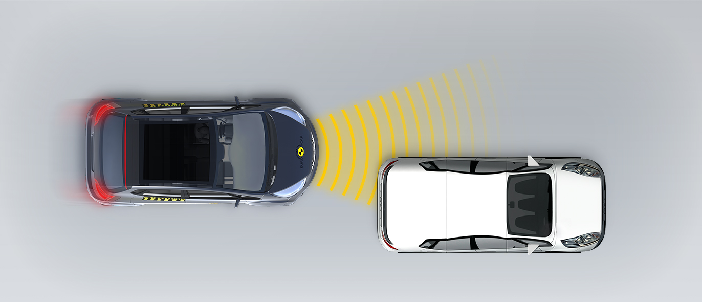 Approaching a stationary car: Right Offset