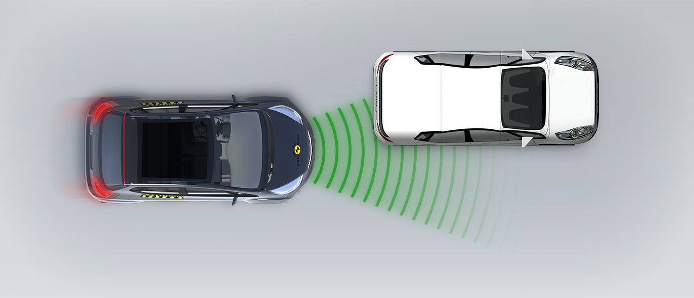 Approaching a stationary car: Left Offset