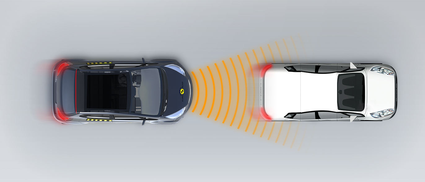 Approaching a braking car