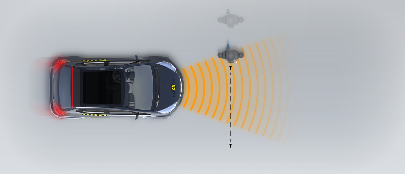 Adult crossing the road