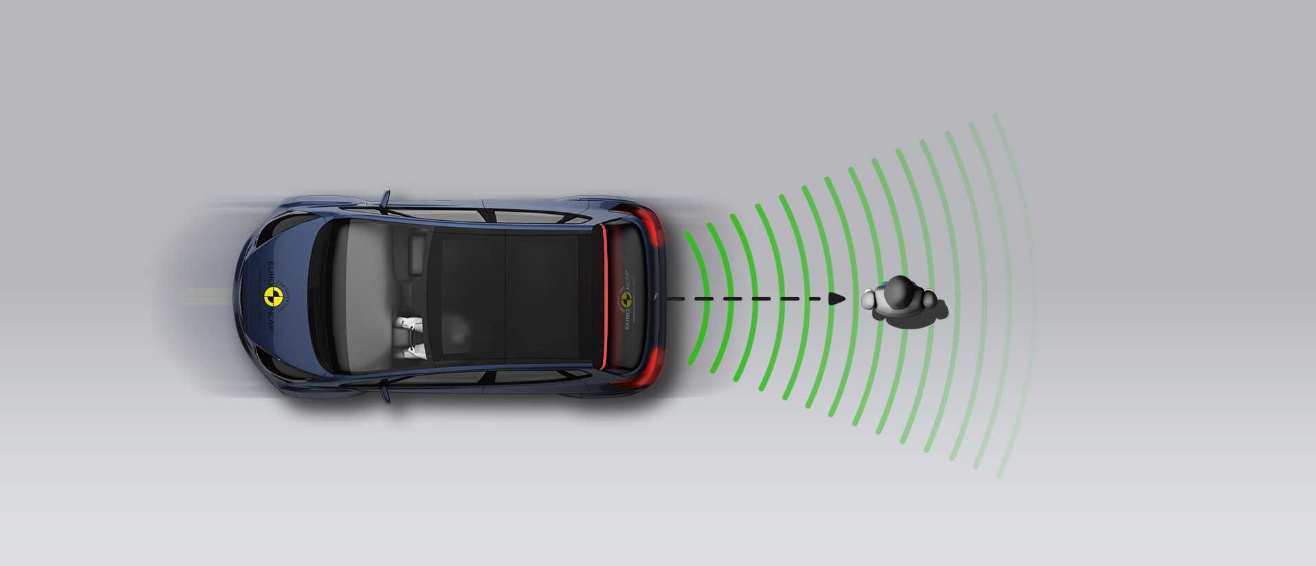 Vehicle reversing into standing pedestrian