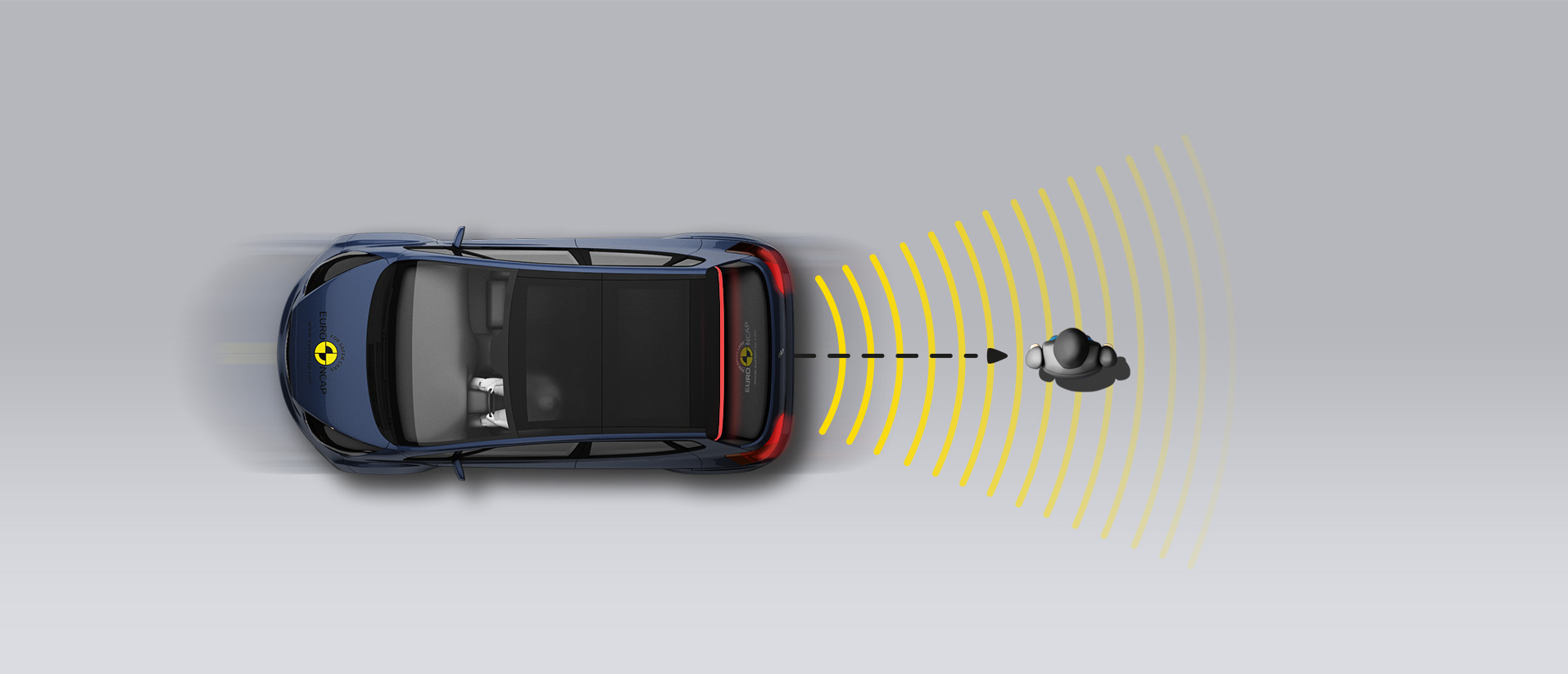 Vehicle reversing into standing pedestrian