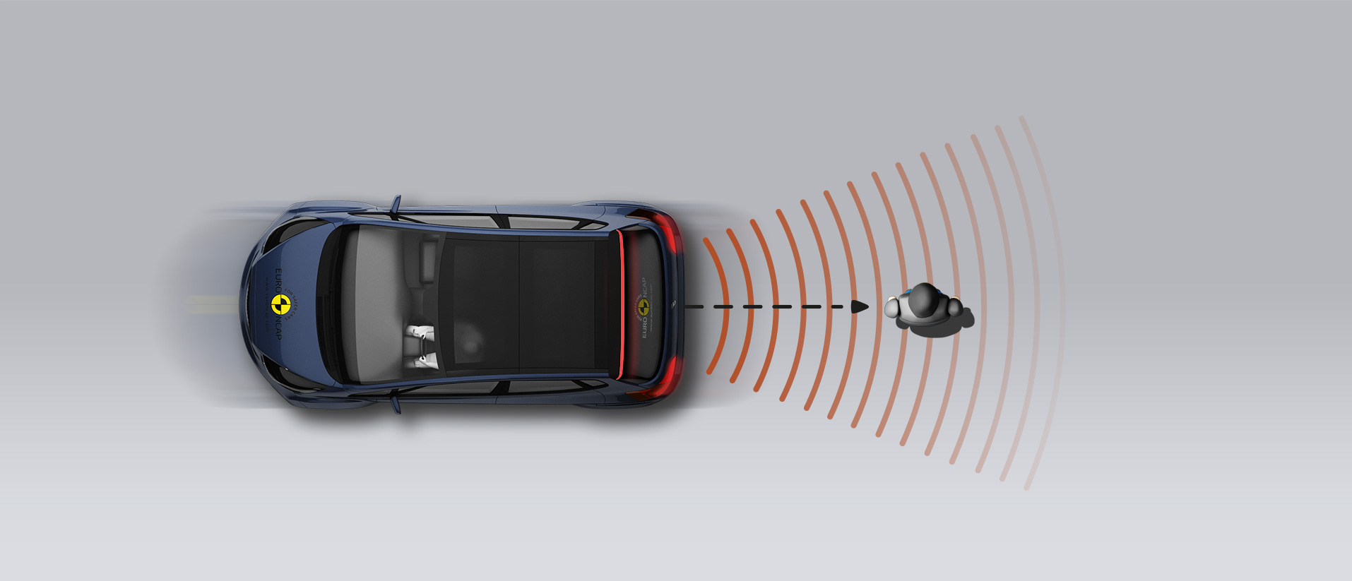 Vehicle reversing into standing pedestrian