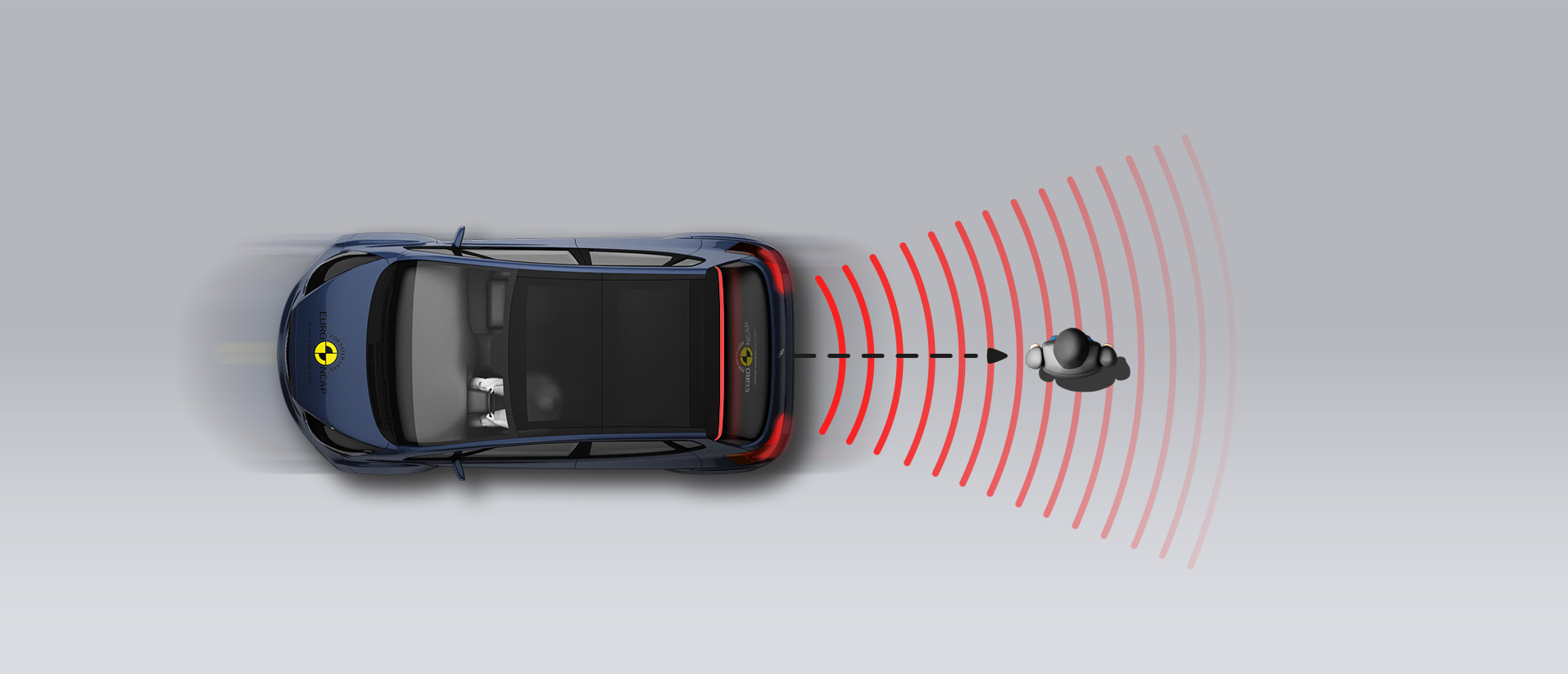 Vehicle reversing into standing pedestrian