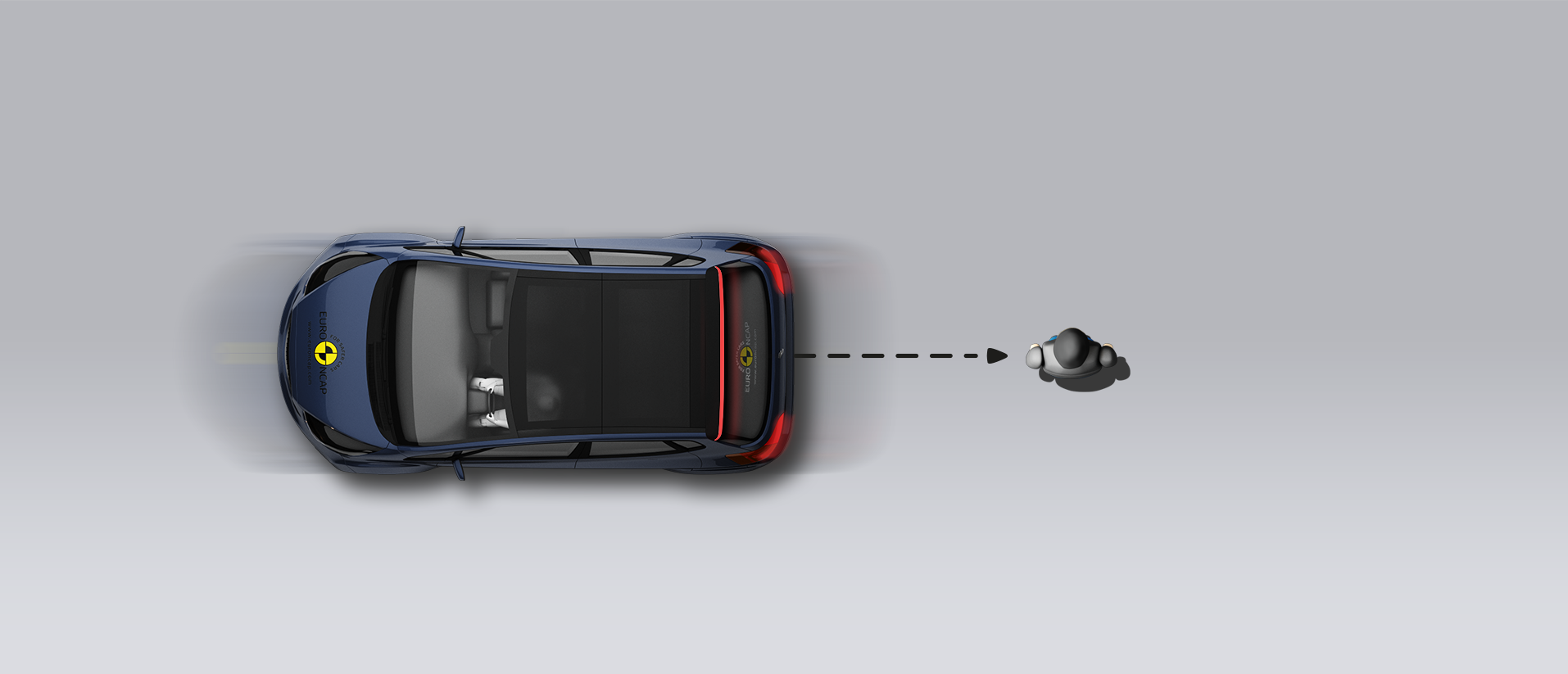 Vehicle reversing into standing pedestrian